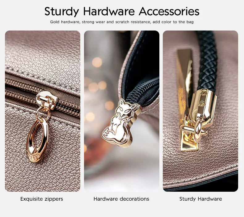 FOXER Brand Stylish Women Cowhide Leather Handbag Female Shoulder Bag Design Luxury Lady Large Capacity Zipper Top-Handle Bags