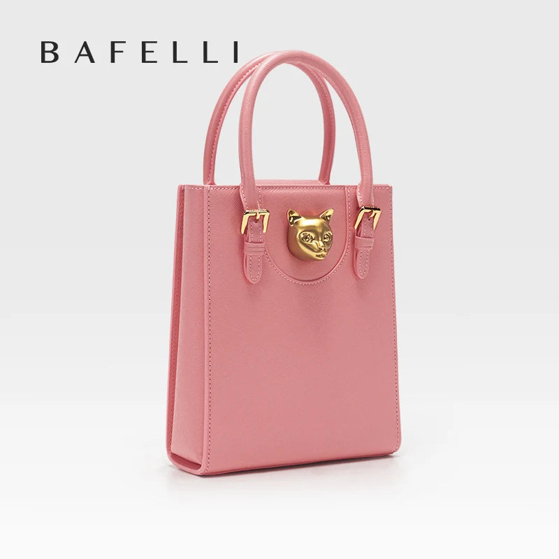 BAFELLI 2025 NEW WOMEN'S HANDBAG CAT LUXURY BRAND DESIGNER ORIGINAL STYLE TRENDING SHOULDER CASUAL BAGS MINI TOTE CROSSBODY