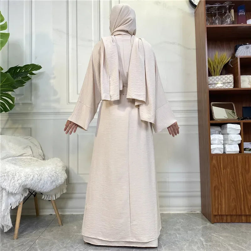 Muslim Fashion Hijab Dubai Abaya Long Dresses Women with Sashes Islam Clothing Abaya African Dresses for Women Musulman Djellaba
