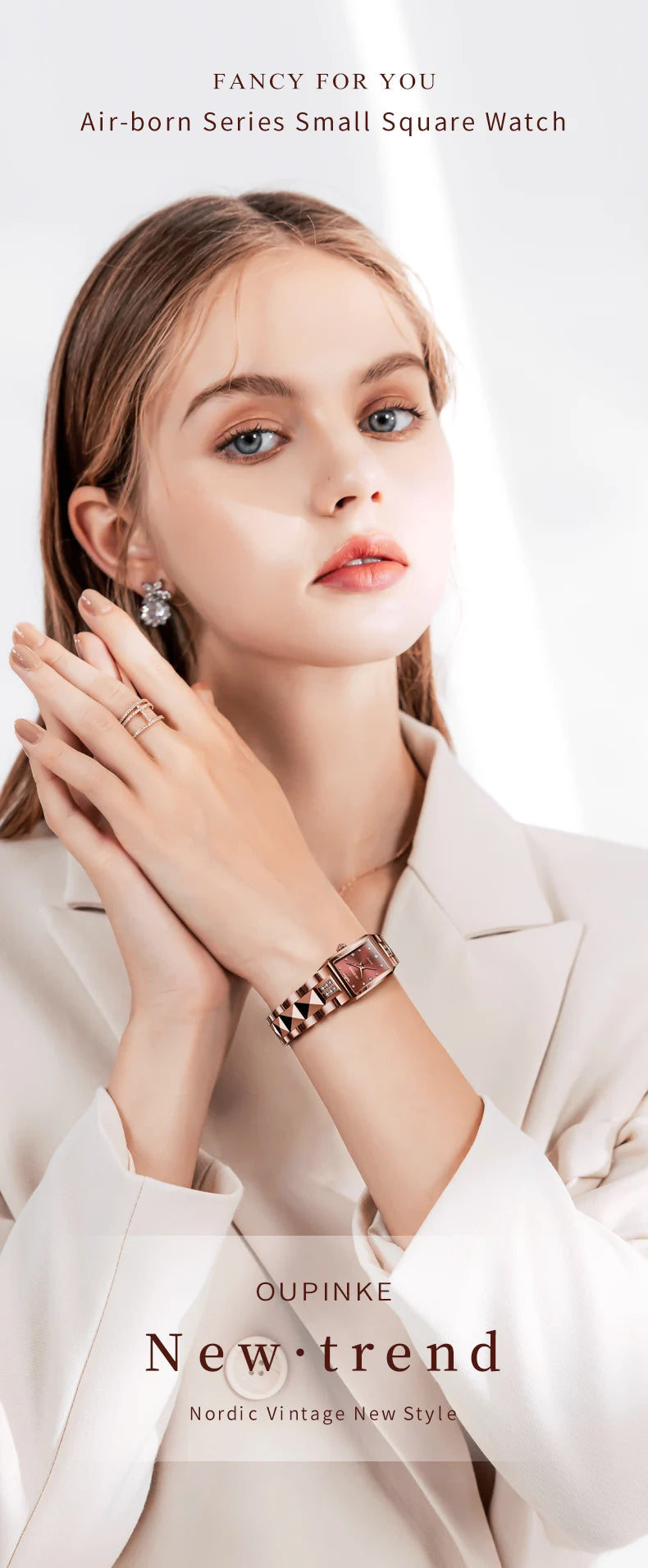 OUPINKE 3246 Japan Movement Automatic Women's Watch Luxury Elegant Diamond Tungsten steel Band Waterproof Wristwatch for Men NEW