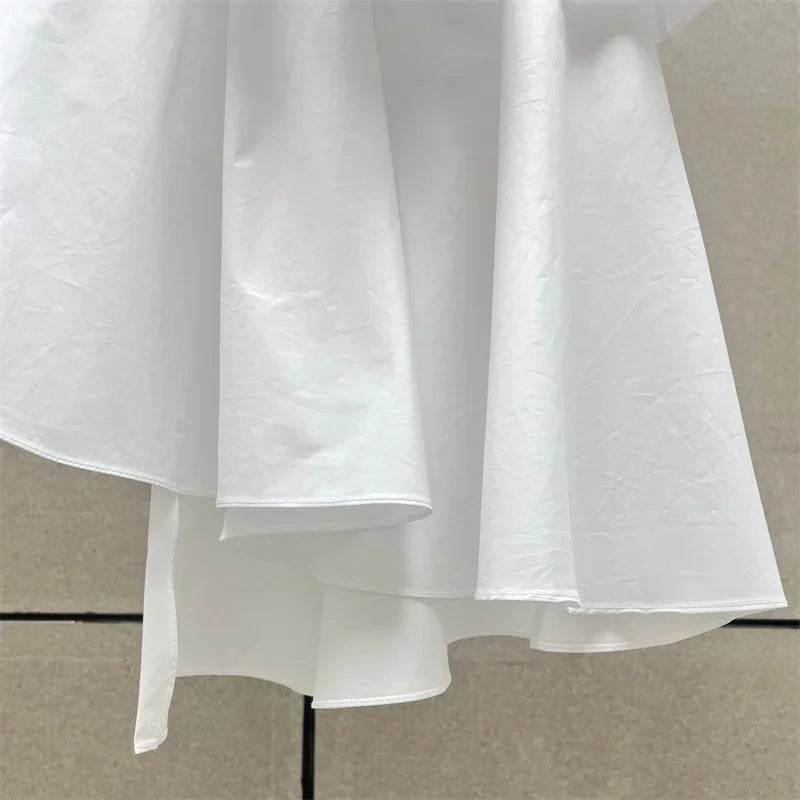 Women's skirt New irregular ruffle edge slim fit women's half skirt for summer 2025 High waist slim pure cotton long skirt y2k