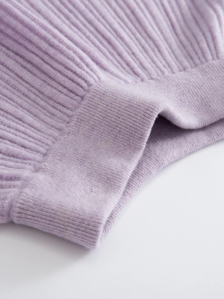 100% Cashmere Knitted Skirt Autumn Winter Women Elegant Tiered Pleats Slim A-line High Waisted Soild Office Lady Dress High-end