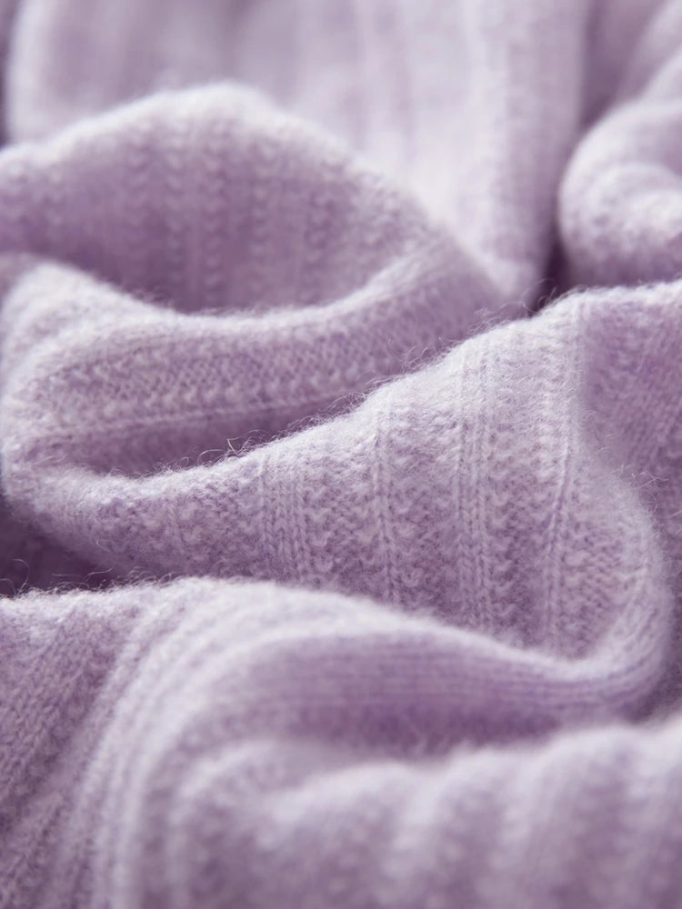 100% Cashmere Knitted Skirt Autumn Winter Women Elegant Tiered Pleats Slim A-line High Waisted Soild Office Lady Dress High-end