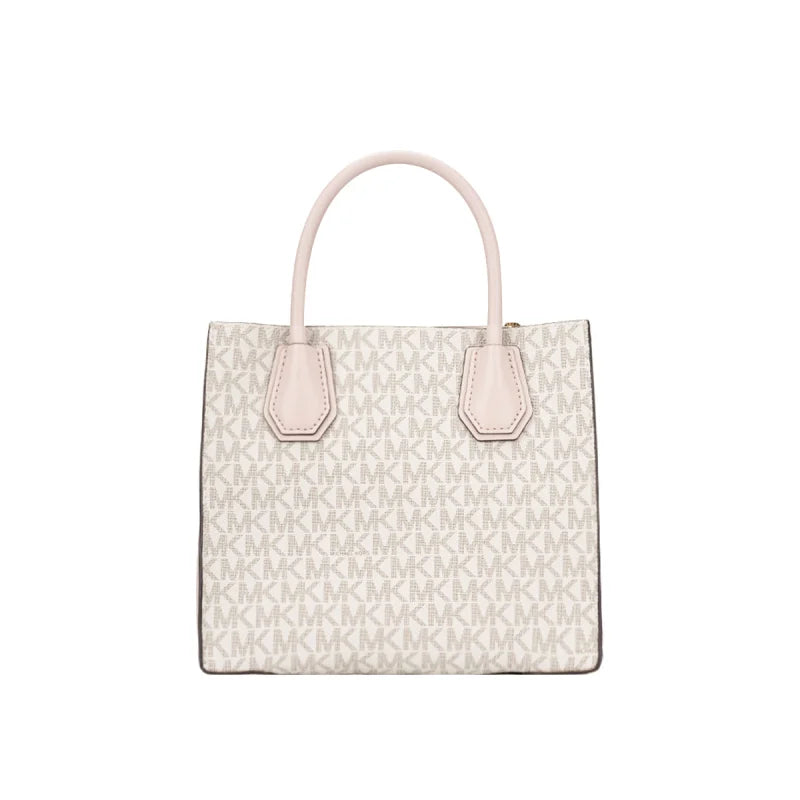 Michael Kors Mercer Medium Pvc Presbytery With Leather Crossbody Handbag For Women